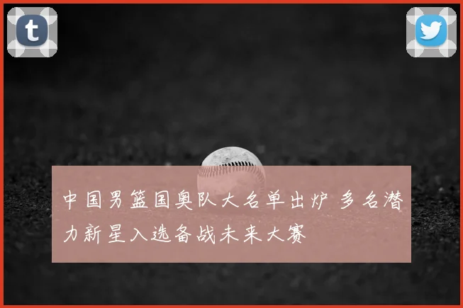 中国男篮国奥队大名单出炉 多名潜力新星入选备战未来大赛